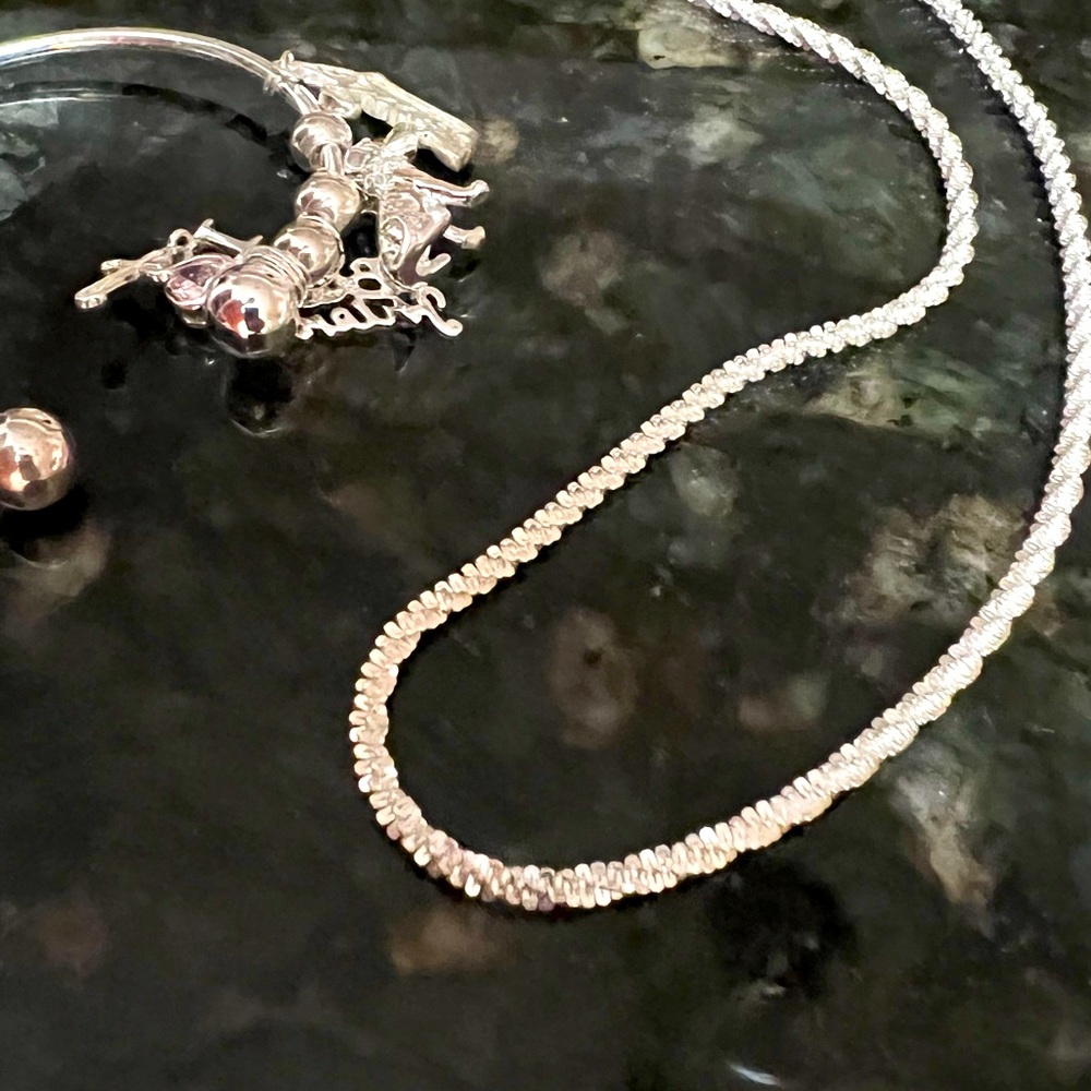 Silver charm bracelet and necklace - Picture 9 of 10